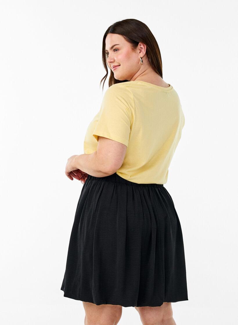 Kortermet t-skjorte med V-hals, Gul, Model image number 2