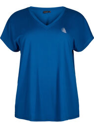 Løstsittende trenings-t-skjorte med v-hals, Blue Opal