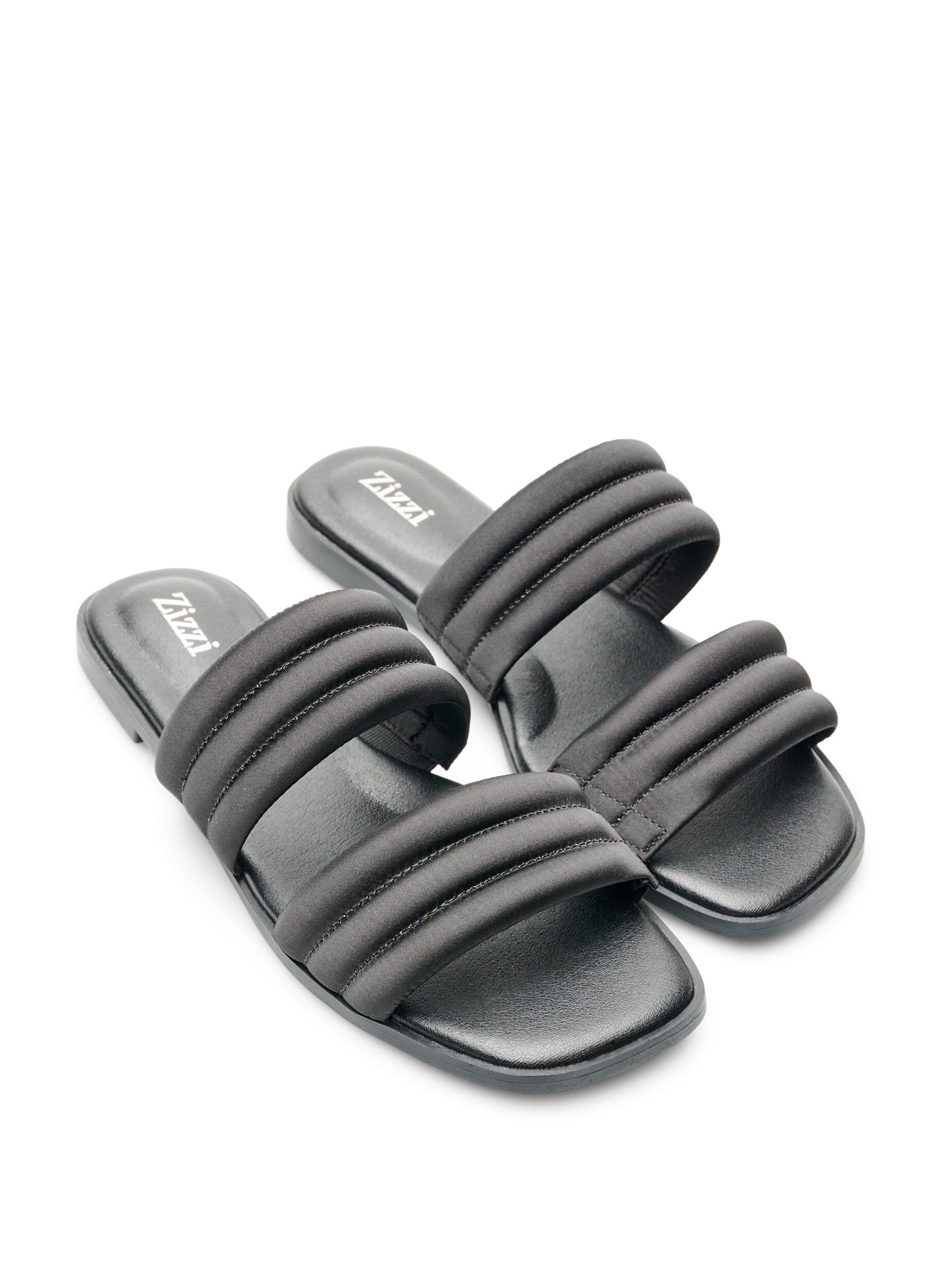 Zizzi Sandal med polstrede stropper, Svart, Packshot image number 1