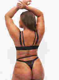 G-streng med string og blonder, Black, Model