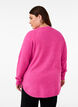 Langstrikket bluse med knappdetalj på siden, Raspberry Rose Mel., Model image number 1