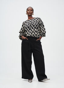 Bluse med trykk,  Bluse med trykk, , Model