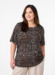 T-skjorte med TENCEL™ Lyocell og leopardmønster, Brun, Model image number 0