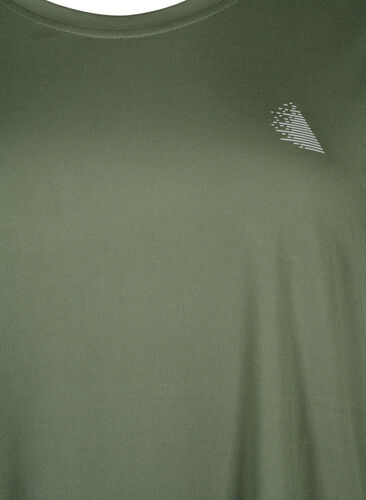 Kortermet trenings-T-skjorte, Thyme, Packshot image number 2