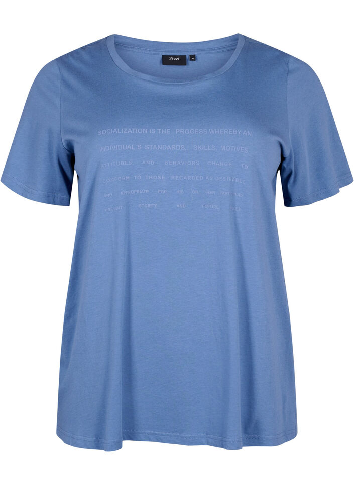 T-skjorte med tekstmotiv, Moonlight B. W.Navy, Packshot image number 0