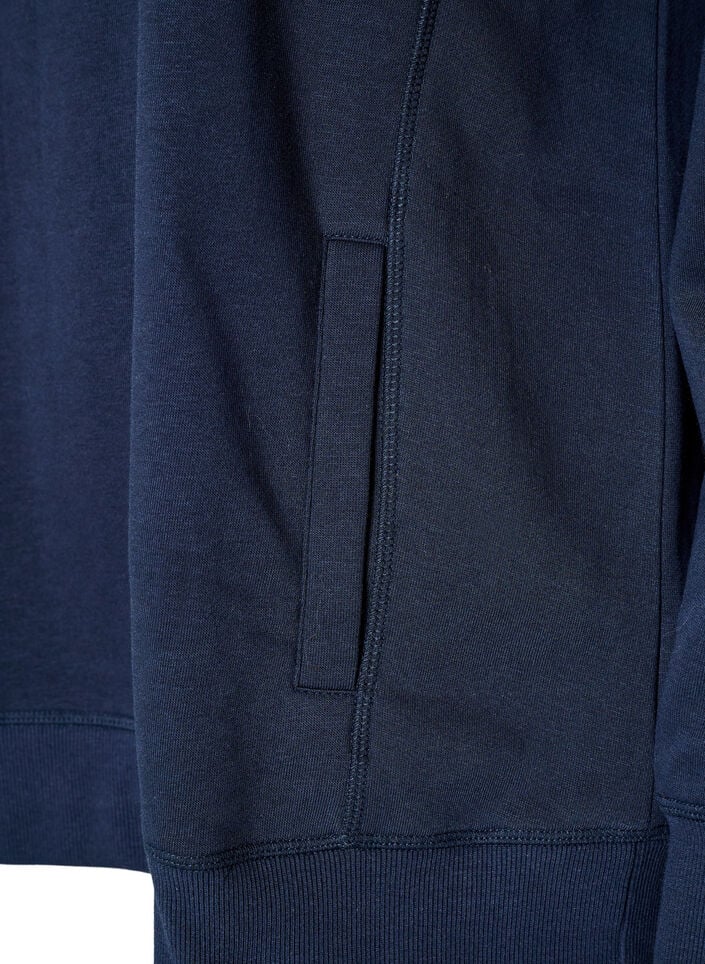 Genser med h&oslash;y hals og lommer, Bl&aring;, Packshot image number 3