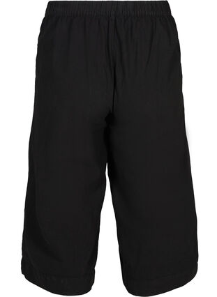 Zizzi Løse culottebukser i bomull, Black, Packshot image number 1