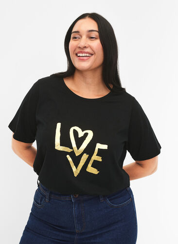 FLASH - T-skjorte med motiv, Black Heart, Model image number 0