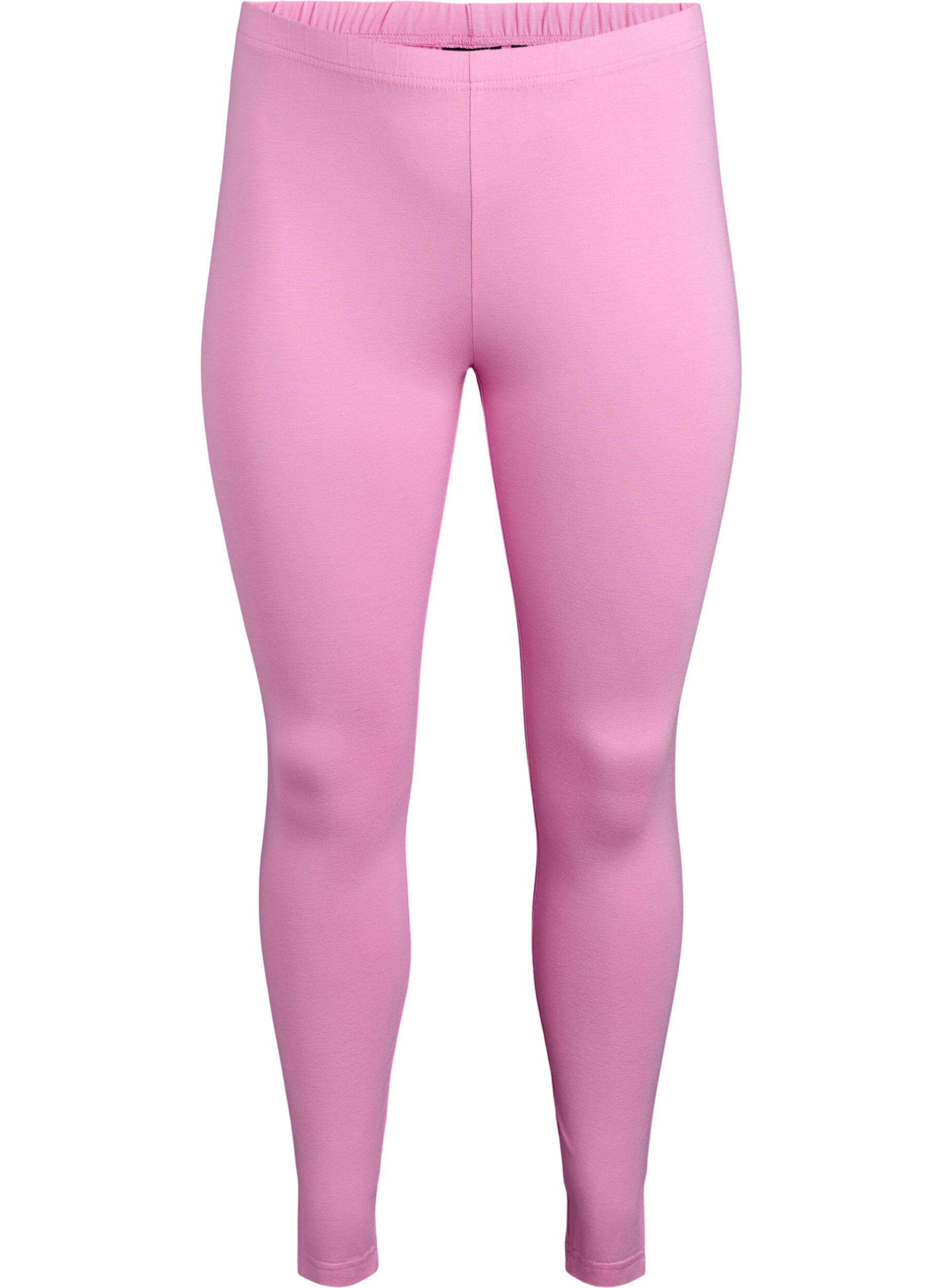 Zizzi Basis leggings i viskose, Rosa, Packshot image number 0