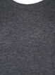 Melert genser med rund hals, Dark Grey Black Mel., Packshot image number 2