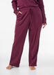 Pyjamasbukse i &oslash;kologisk bomull med hullbroderi, M&oslash;rk Bordeaux, Model image number 2