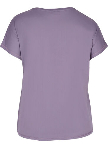 Ensfarget t-skjorte til trening, Purple Sage, Packshot image number 1