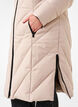Lang vinterk&aring;pe med kroklukking og en imitert pelskrage, Beige, Model image number 3