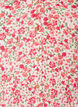 Kort bomullskjole med blomstertrykk, R&oslash;d, Packshot image number 2