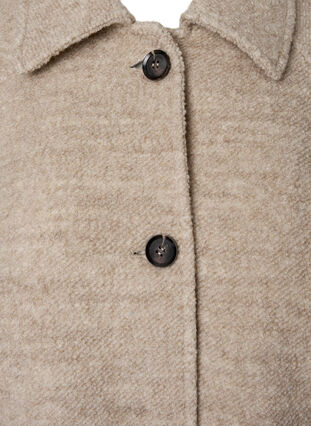 Rutete bouclè jakke med knapper, Simply Taupe, Packshot image number 3