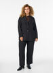 Blazer med lommer og splitter, Svart, Model image number 1
