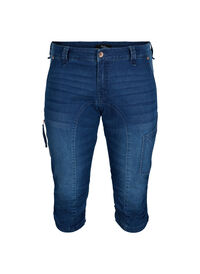 Slim fit caprijeans med lommer