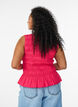 Smock-topp med b&aring;thals og peplum-fald, Rosa, Model image number 2