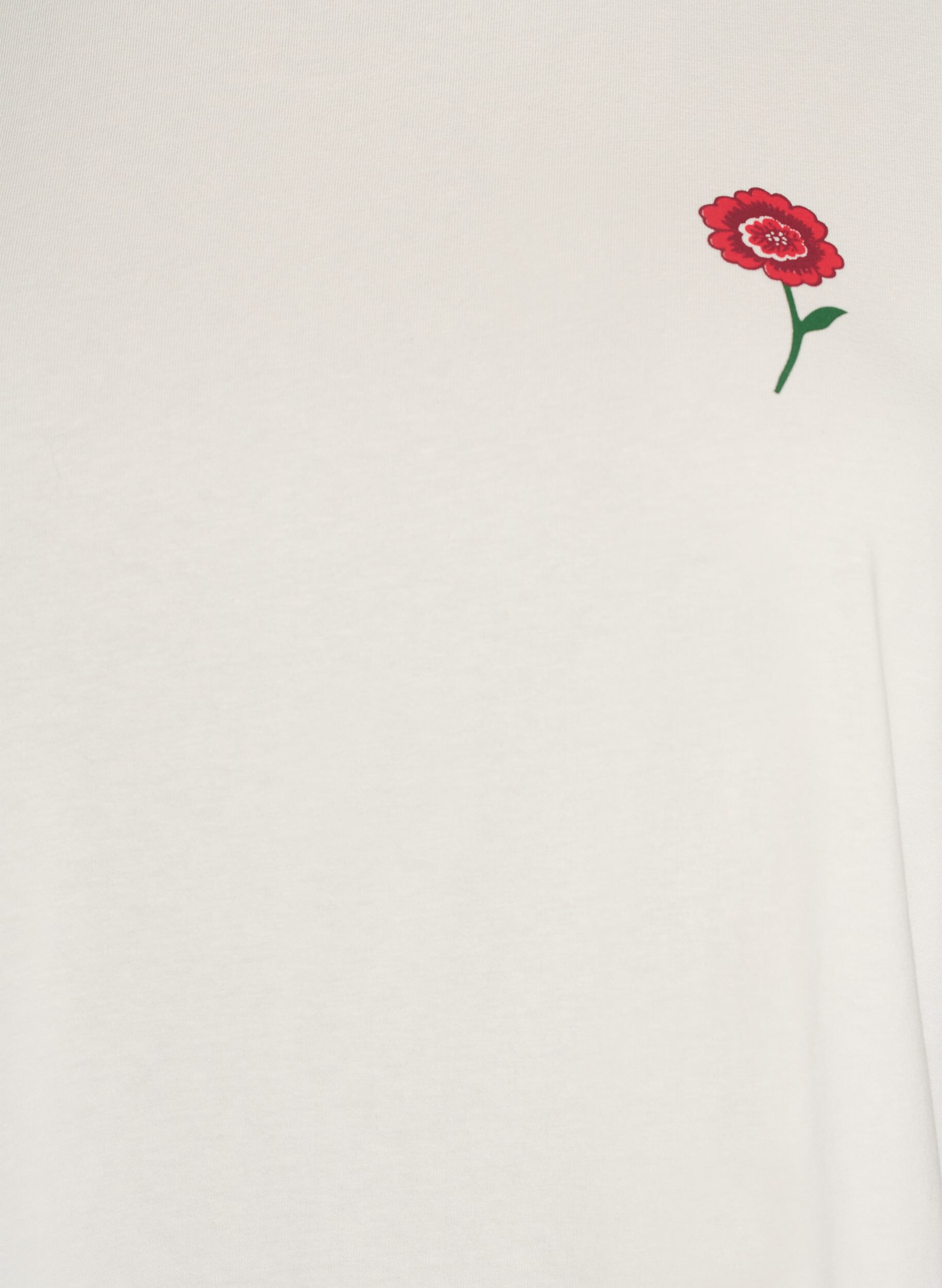 Zizzi Loose fit bomulls natt-T-skjorte med detaljert trykk, Vanilje, Packshot image number 2