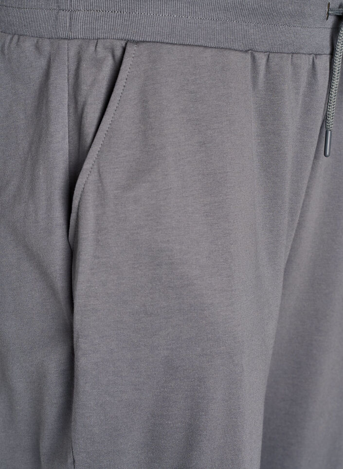 L&oslash;se joggebukser med lommer, Gr&aring;, Packshot image number 2