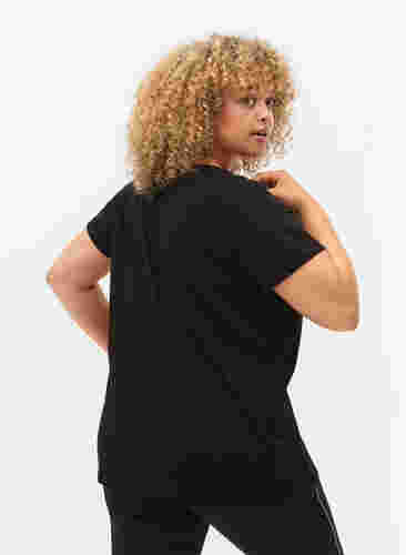 T-skjorte til trening med trykk, Black w. Cardio, Model image number 1