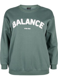Genser med frottélogo, Duck Green