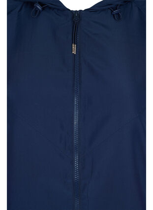 Justerbar kort jakke med hette, Navy Blazer, Packshot image number 2