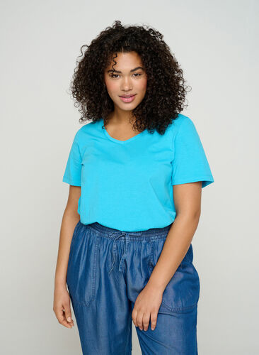 Basis t-skjorte, River Blue, Model image number 0