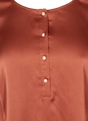 Langermet bluse med feminine knapper, Russet, Packshot image number 2