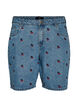 Broderte denimshorts, Bl&aring;, Packshot image number 0