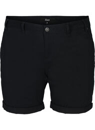 Shorts i bomull med lommer, Black
