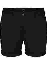 Shorts i bomull med lommer, Black