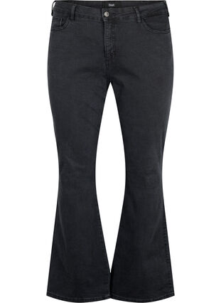 Ellen bootcut jeans med høyt liv, Grey Denim, Packshot image number 0