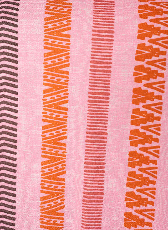 Kort kjole i lin og viskose med 3/4 ermer, Rosa, Packshot image number 2