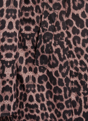 Zizzi Leopardmønstret kåpe, Brun, Packshot image number 3