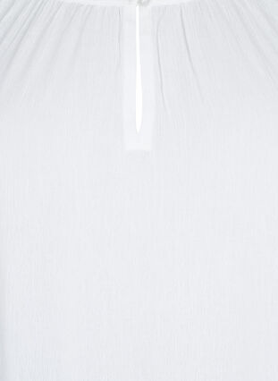 Zizzi Tunika i viskose med 3/4-ermer, Hvit, Packshot image number 2