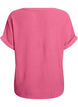 L&oslash;s bluse med korte ermer, R&oslash;d, Packshot image number 1
