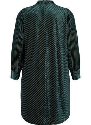 Strukturmønstret kjole i velur, Scarab, Packshot image number 1