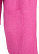 Ribbestrikket cardigan med lommer, Rosa, Packshot image number 3