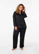 Nattskjorte i sateng, Black, Model image number 2