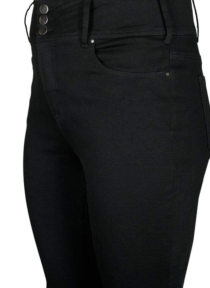 Super slim Bea jeans med ekstra høyt liv, Black, Packshot image number 2