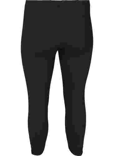 Basis 3/4 leggings med rynkedetaljer, Black, Packshot image number 1