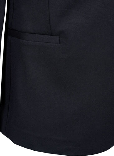 Enkel blazer med knappelukking, Black, Packshot image number 3