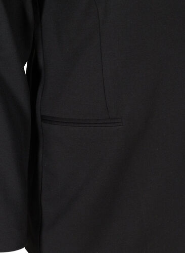 Enkel blazer med knappelukking, Black, Packshot image number 3