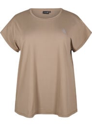 Ensfarget trenings-T-skjorte, Walnut