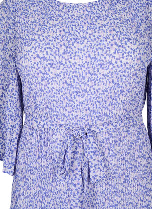 Blomstret plissert kjole med løpesnor, Small Flower AOP, Packshot image number 2