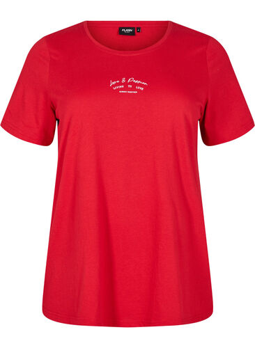 Zizzi FLASH - T-skjorte med motiv, Rød, Packshot image number 0