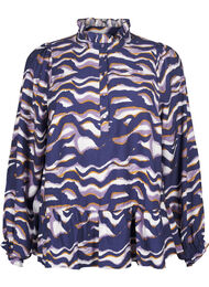 Bluse med print og A-linjeform, Naval Academy
