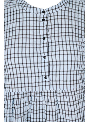 Rutete skjortetunika med 3/4-ermer, Light Blue Check , Packshot image number 2