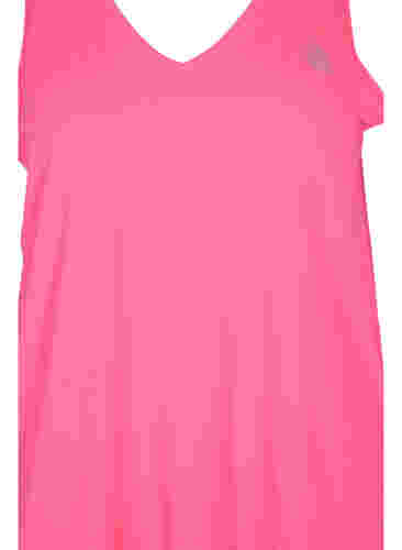 Treningstopp med V-hals, Neon pink, Packshot image number 2